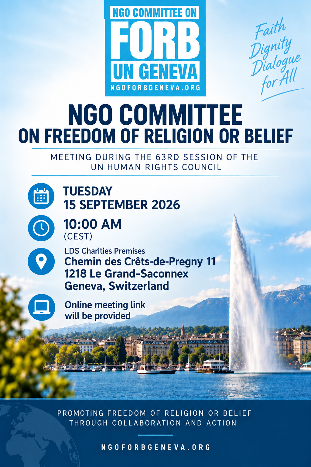 HRC 63rd Session – NGO Committee on FoRB Meeting